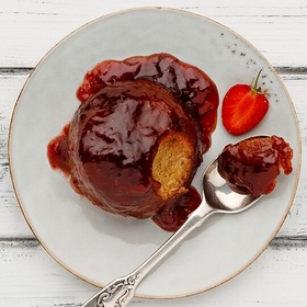 Strawberry Jam Sponge Pudding