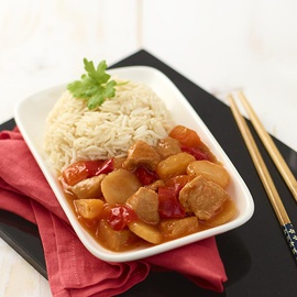 Sweet & Sour Chicken with rice