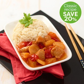 Sweet & Sour Chicken with rice