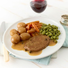 Beef in Peppercorn Sauce